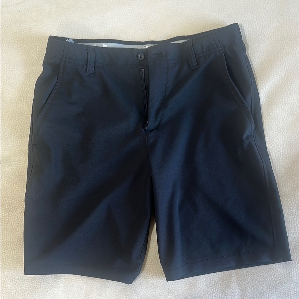 Boys Under Armour Black Flat Front Shorts